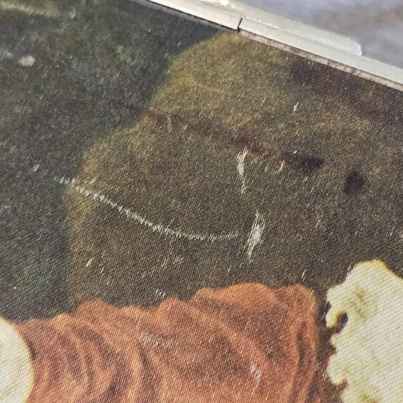 MCM VTG Schmid Bros Musical Jewelry Box Silk Cloth Japan The Red Boy By Lawrence - Picture 11 of 13